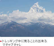 トレッキング中に見ることの出来るマチャプチャレ